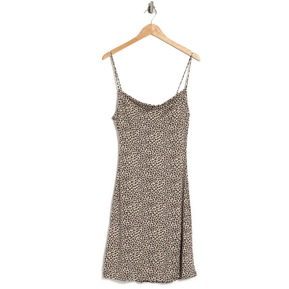 Velvet Touch Drape Floral Print Slip Dress, Size M​​​​​​​​​​​